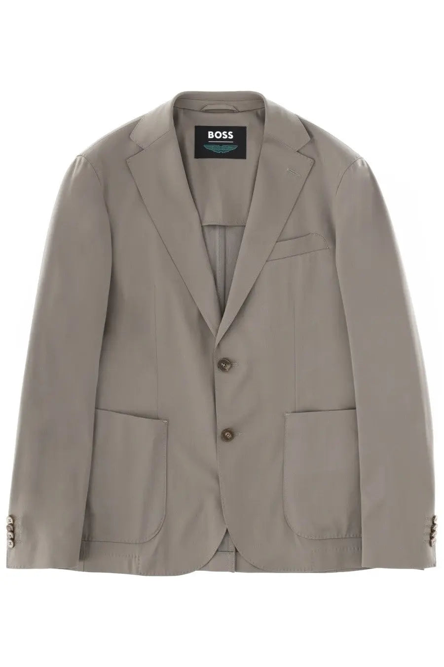 Beige boss men’s hanry blazer with sleek tailored fit and subtle texture in grey for formal wear