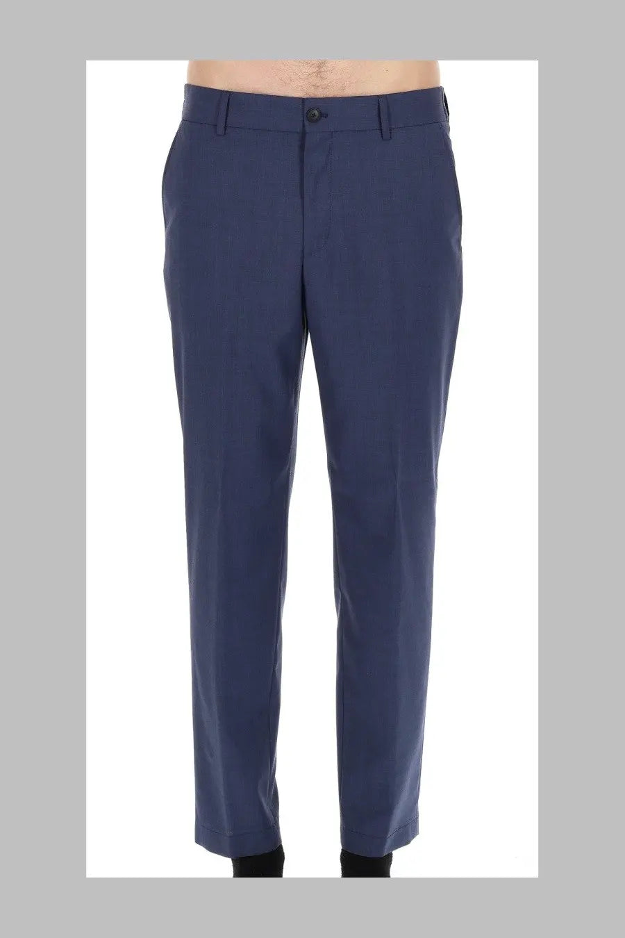 BOSS men’s pantalone con fit affusolato blue navy blue tailored trousers with classic straight-leg cut and button closure