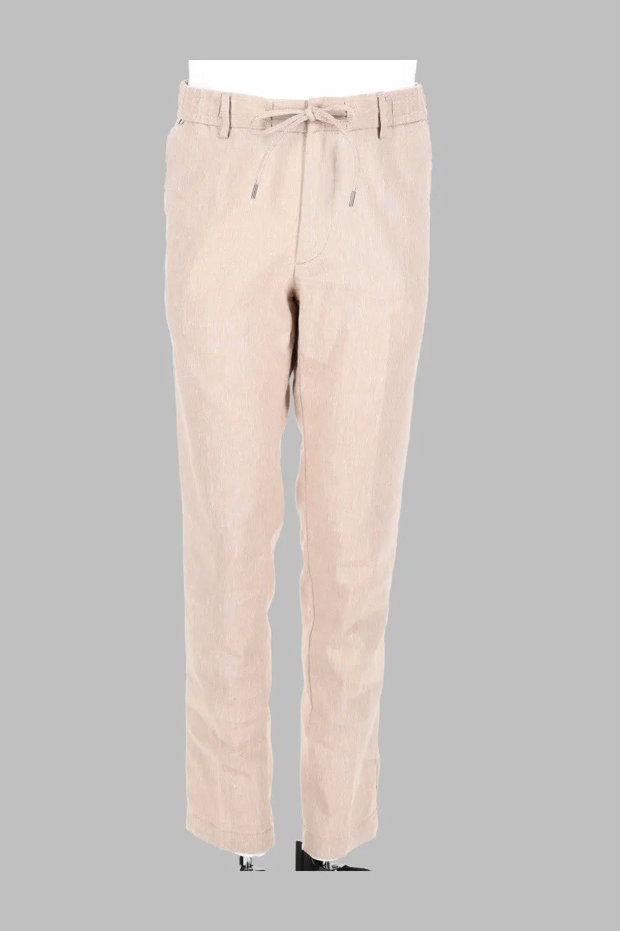 BOSS men’s pantalone KANE1 slim fit beige chino pants with drawstring waistband and subtle side pockets
