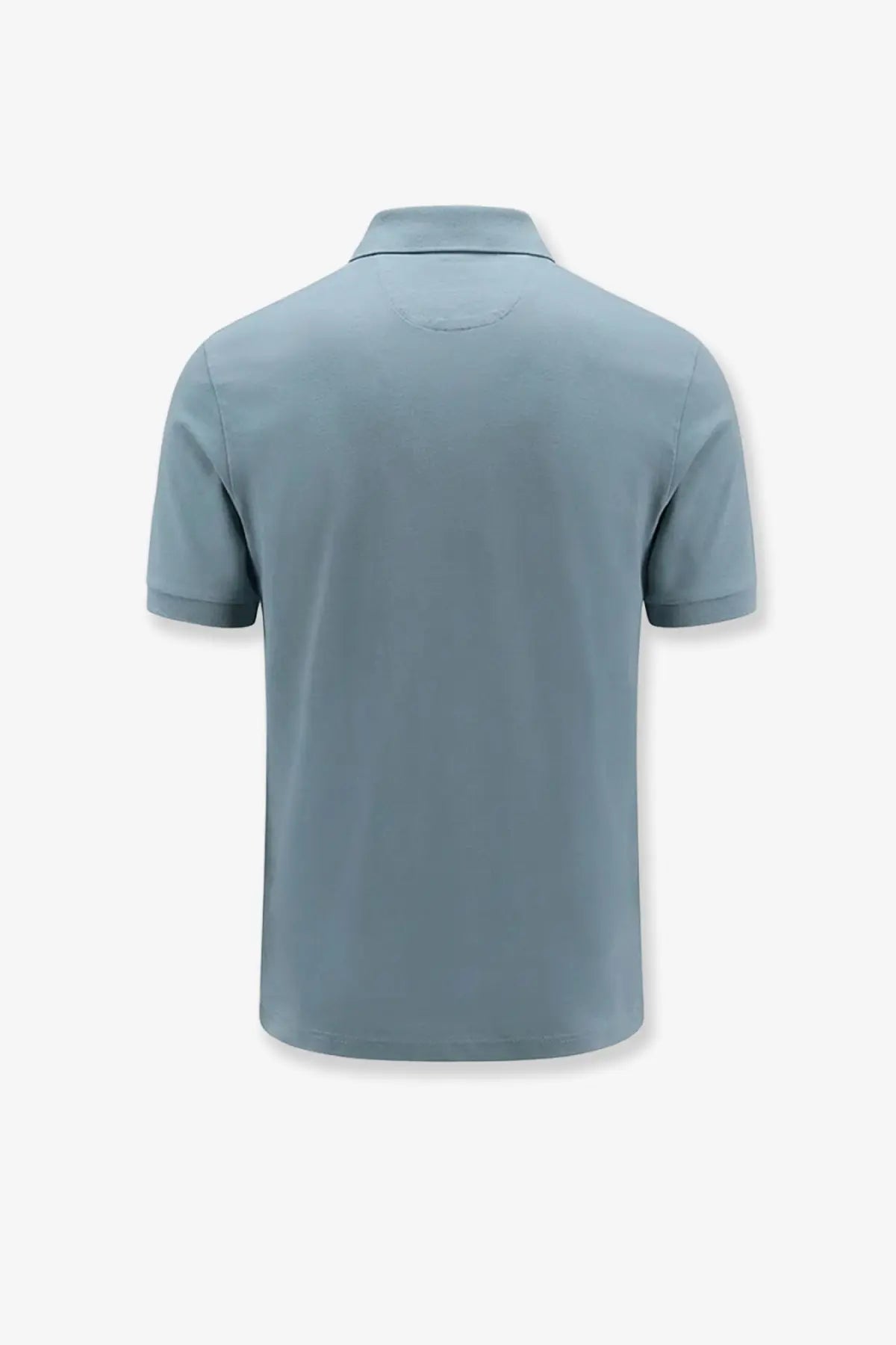 BOSS men’s Perry cotton polo shirt in light blue with short sleeves classic collar and neatly stitched seams