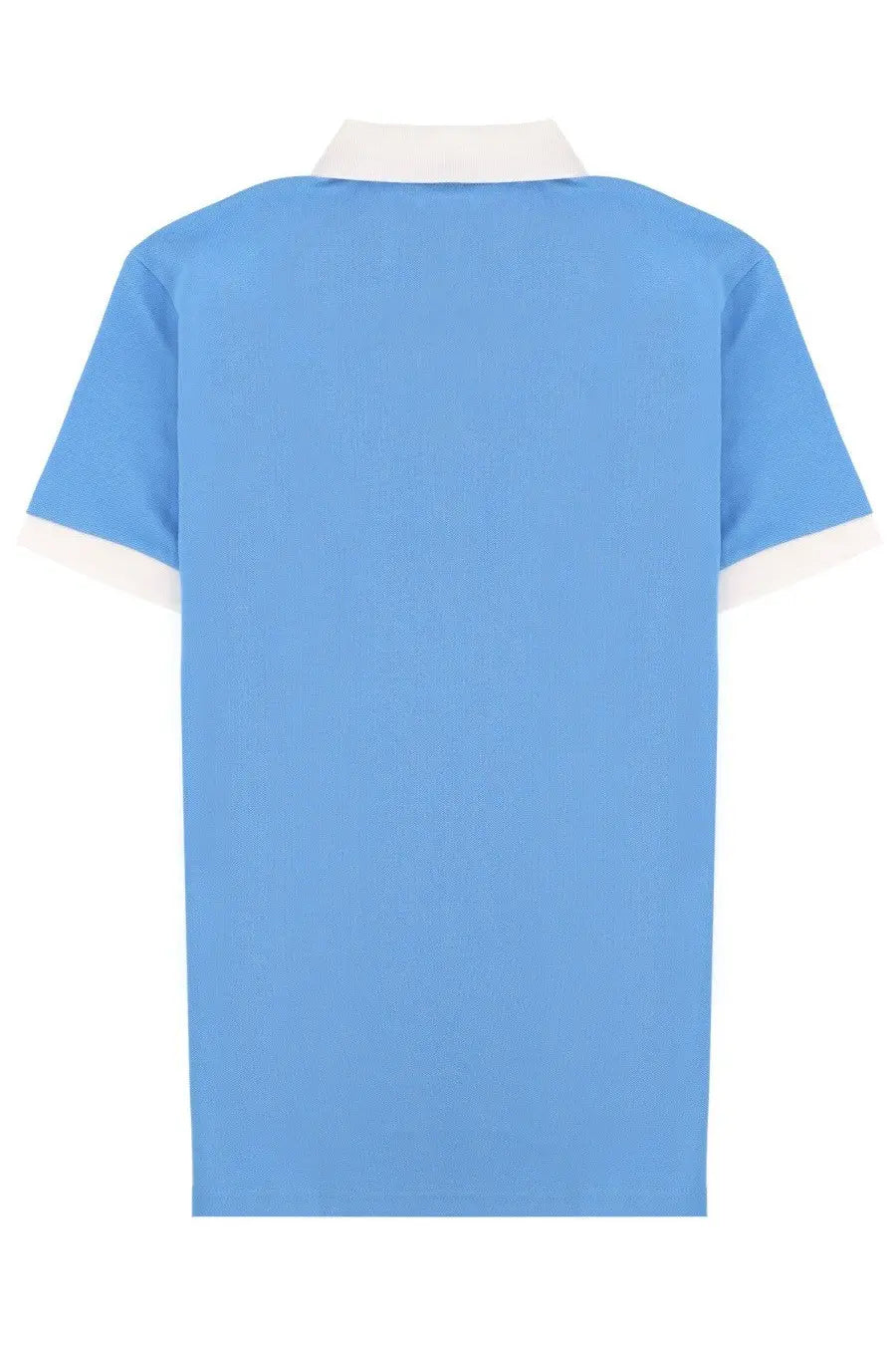 Bose men’s polo paddy blue short-sleeved light blue shirt with white collar and sleeve cuffs ideal for casual wear