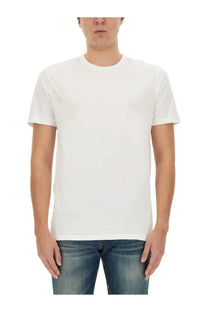 Boss men’s cotton white crew neck t-shirt made from soft breathable fabric ideal for casual wear