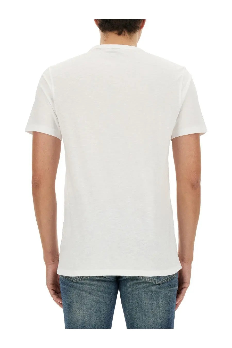 BOSS men’s white cotton t-shirt with classic crew neck and short sleeves for casual wear