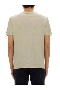 Boss men shirt Tegood beige short-sleeved crew neck cotton t-shirt perfect for casual wear