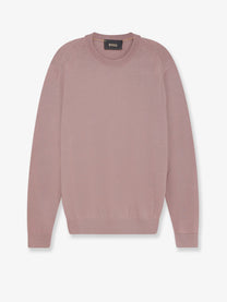 BOSS Men's Silk and Cashmere Sweater Brown