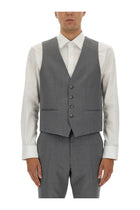 BOSS Men's Slim Fit Vest Grey