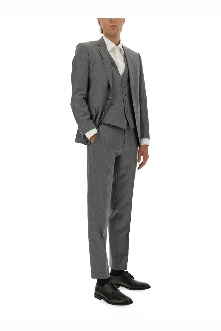 BOSS Men's Slim Fit Vest Grey, view 2