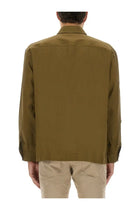BOSS Men's Stretch Linen and Viscose Shirt Brown, view 3