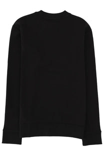 Boss men’s black crewneck sweatshirt with ribbed cuffs and hem made of soft cotton blend fabric