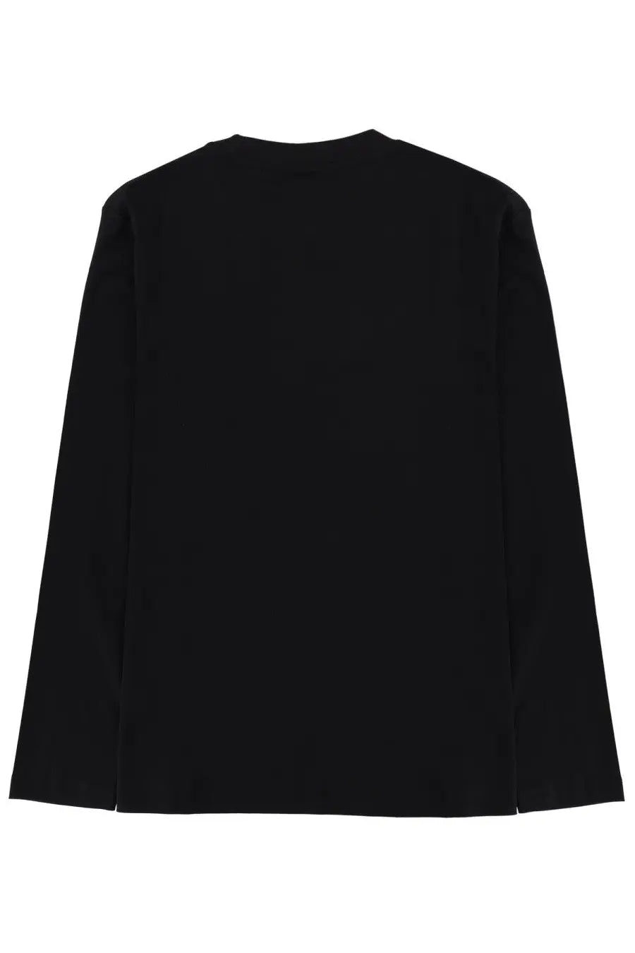 Boss men’s townlwy long sleeve shirt black with a smooth solid fabric finish and crew neck design