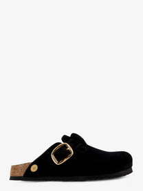 Birkenstock Women's Boston Big Buckle Piping Rivet Mule Black