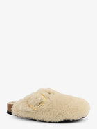 Birkenstock Women's Boston Big Buckle Shearling Mule White, view 2