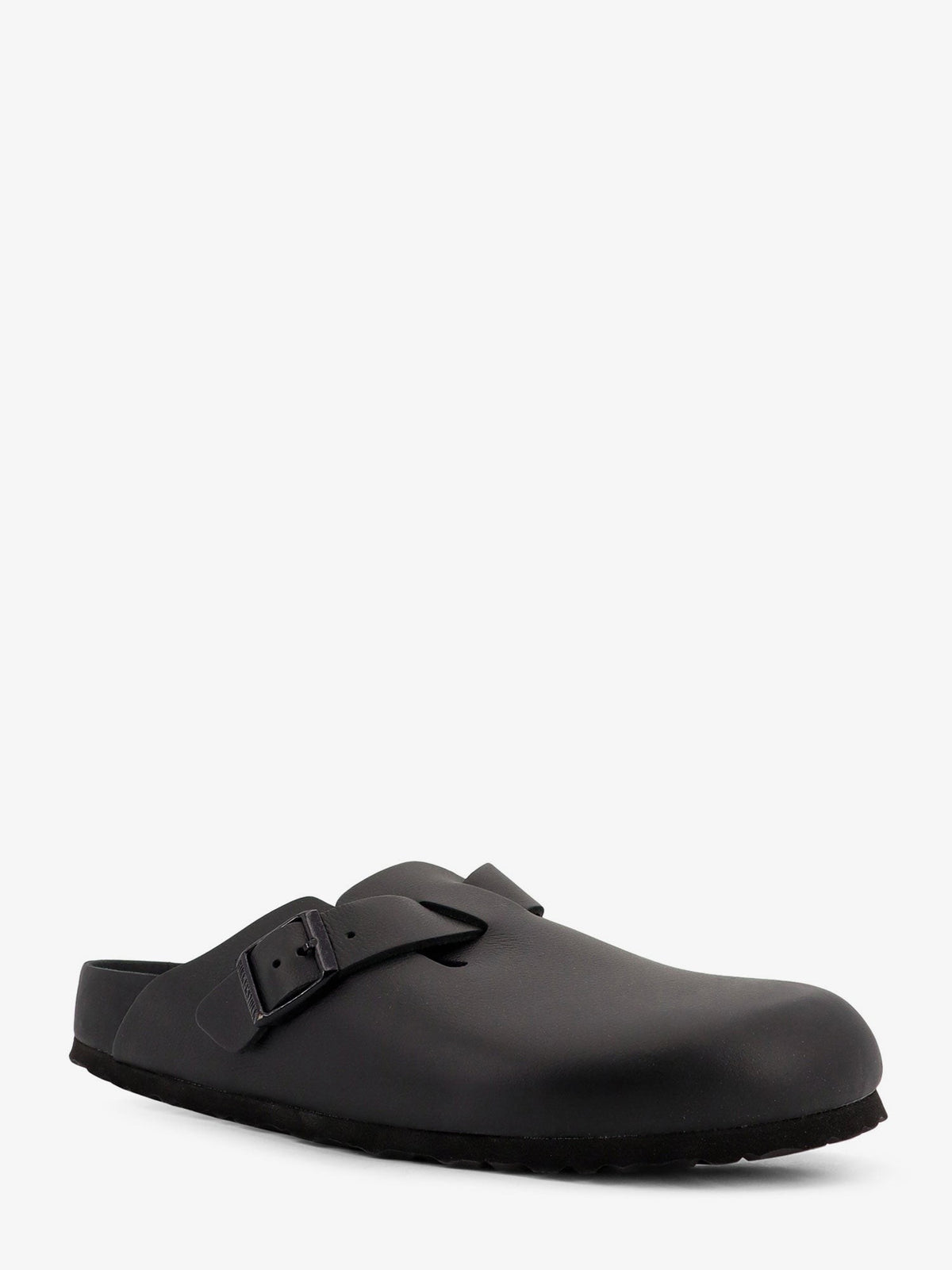 Birkenstock Unisex Boston BS Leather Mule Black, view 2
