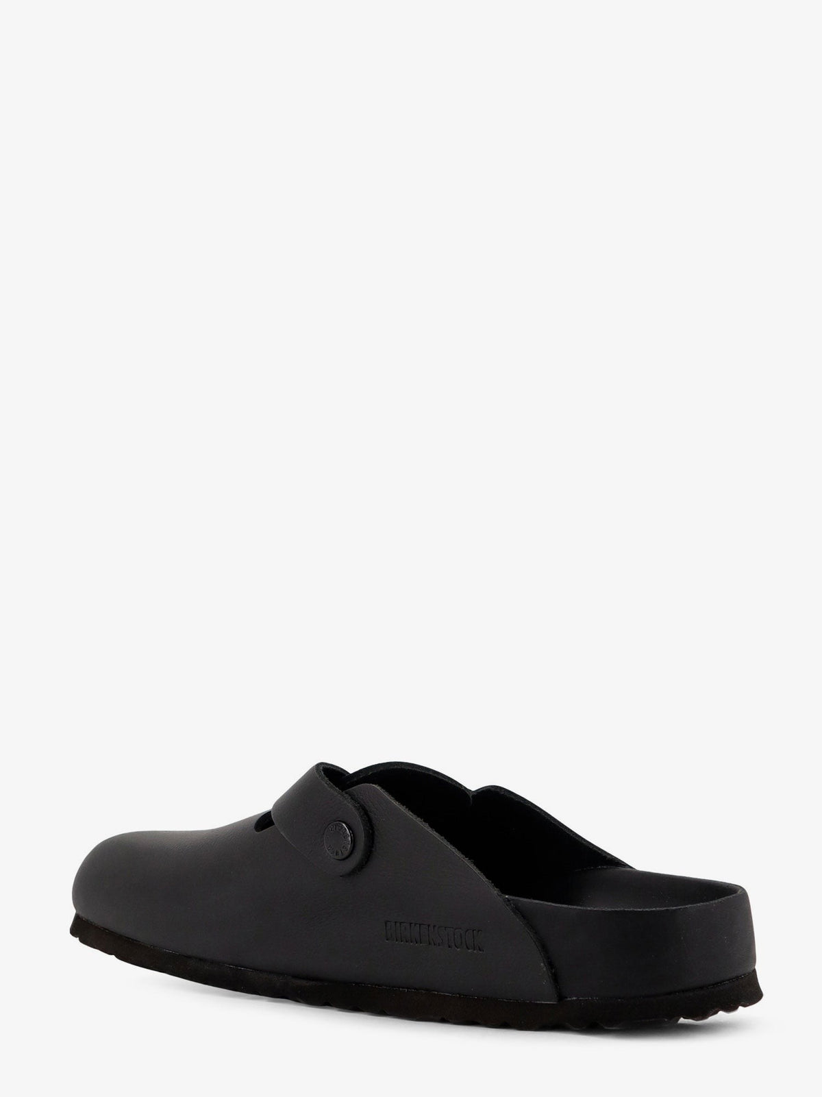 Birkenstock Unisex Boston BS Leather Mule Black, view 3