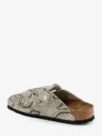 Birkenstock Women's Boston Suede Sabot White