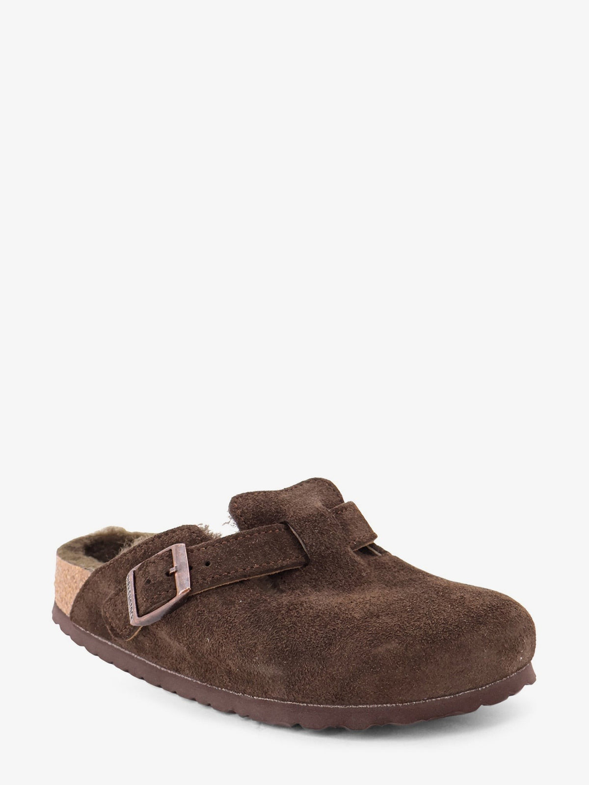 Birkenstock Unisex Boston VL Shearling Suede Clog Mocca