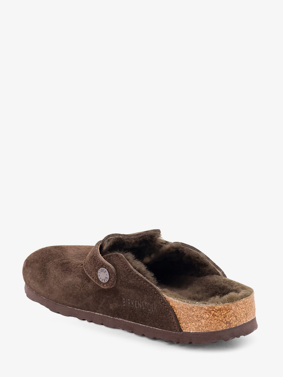 Birkenstock Unisex Boston VL Shearling Suede Clog Mocca