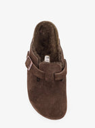 Birkenstock Unisex Boston VL Shearling Suede Clog Mocca