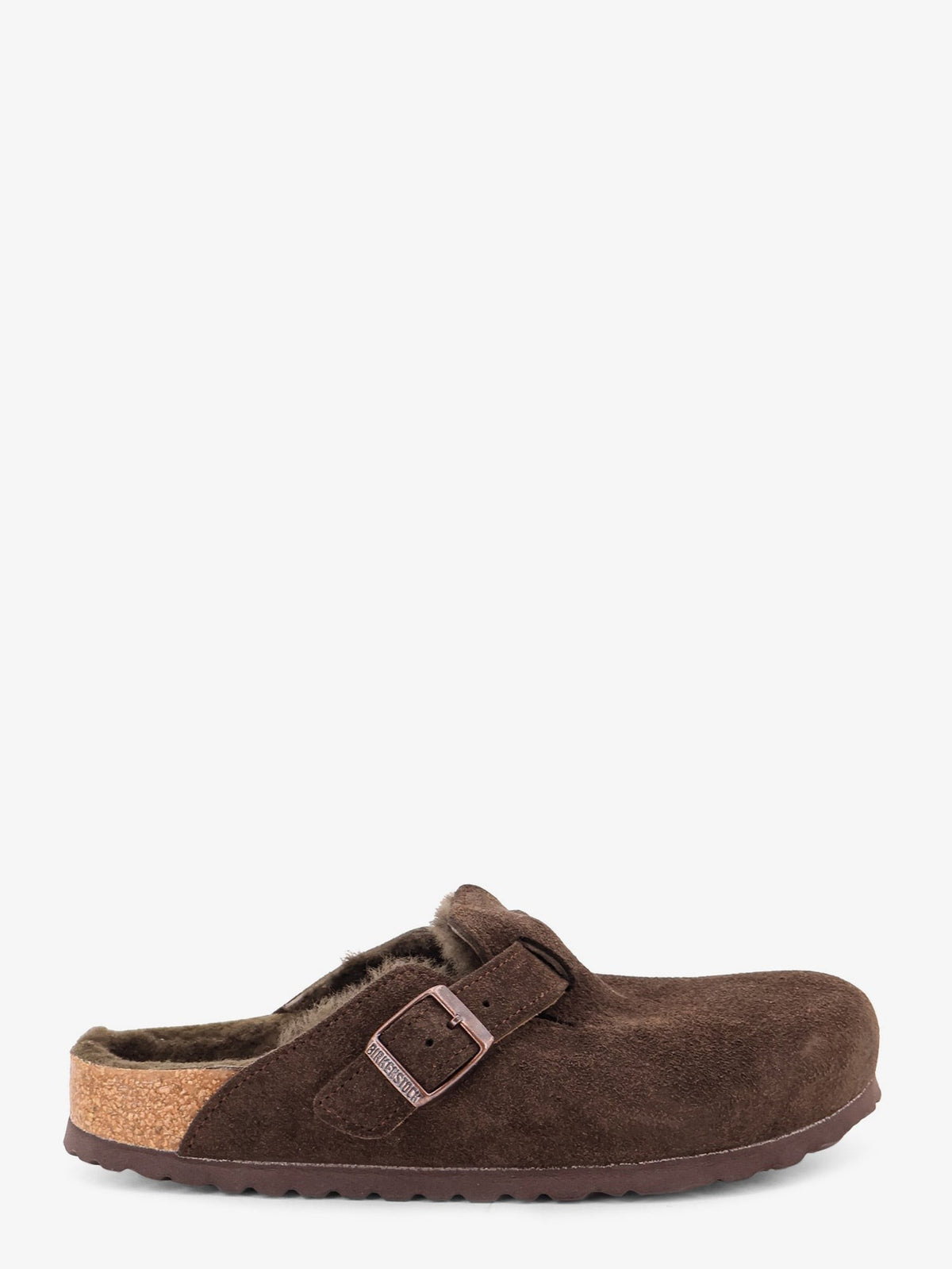 Birkenstock Unisex Boston VL Shearling Suede Clog Mocca