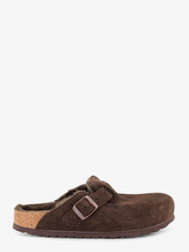 Birkenstock Unisex Boston VL Shearling Suede Clog Mocca