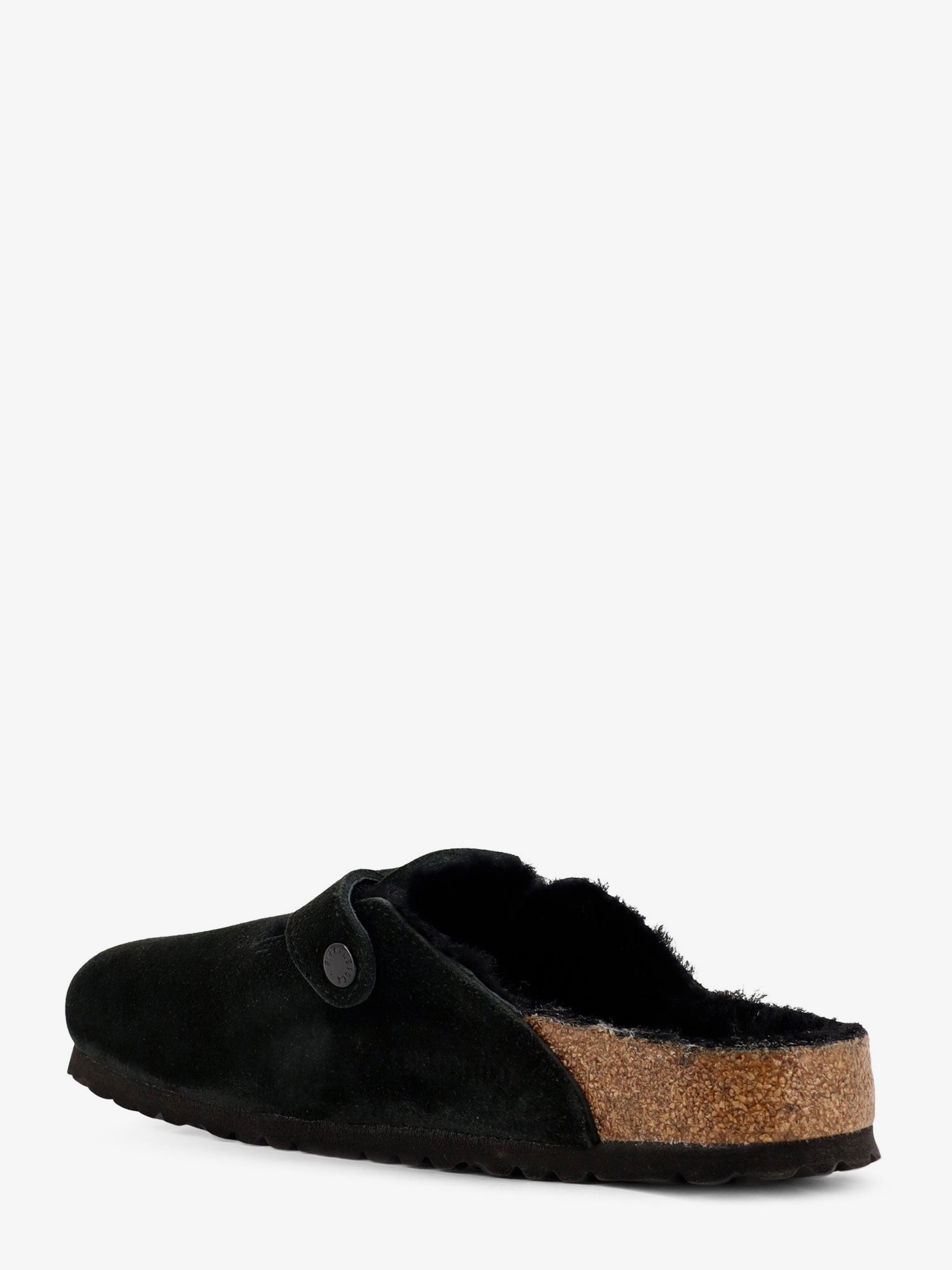 Birkenstock Unisex Boston VL Shearling Suede Mule Black