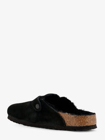Birkenstock Unisex Boston VL Shearling Suede Mule Black