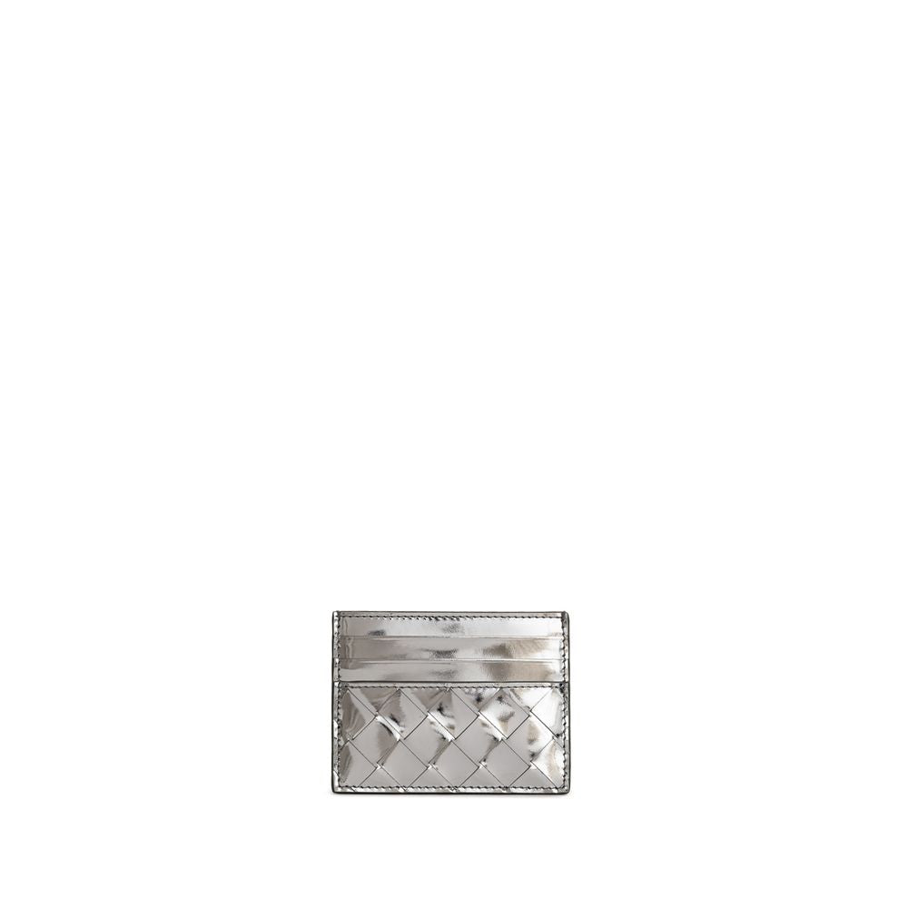 Bottega Veneta - Metallic Quilted Leather Card Holder Italy - Small Leather Goods