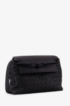 Bottega Veneta Men's Andiamo Leather Shoulder Bag Black, view 4