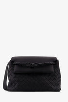 Bottega Veneta Men's Andiamo Leather Shoulder Bag Black