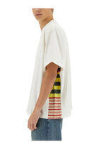 Bottega Veneta Men's Checkered Shirt Made of Soft Cotton Jersey White, view 4