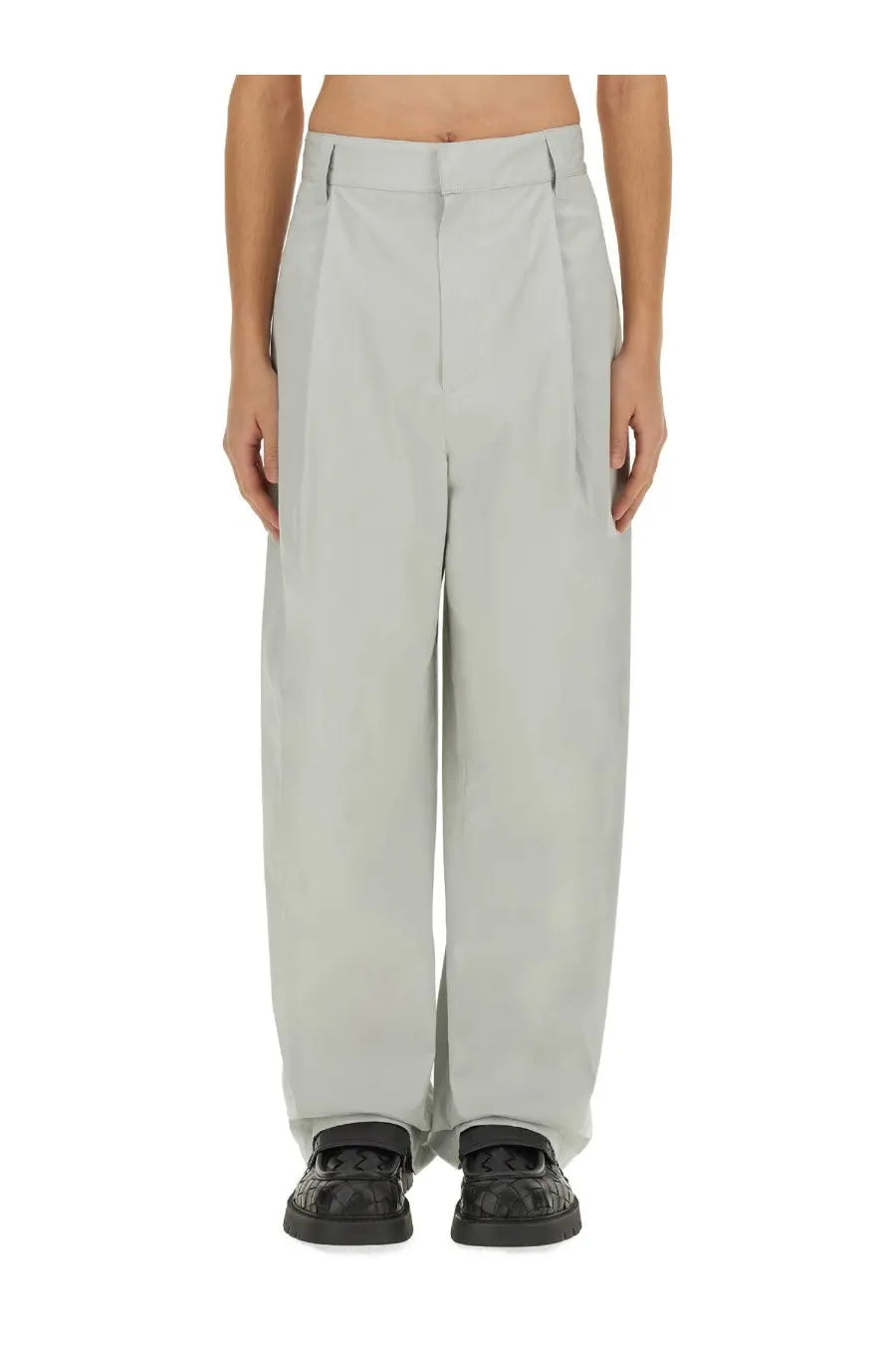 Bottega Veneta Men's Silk and Cotton Pants Grey