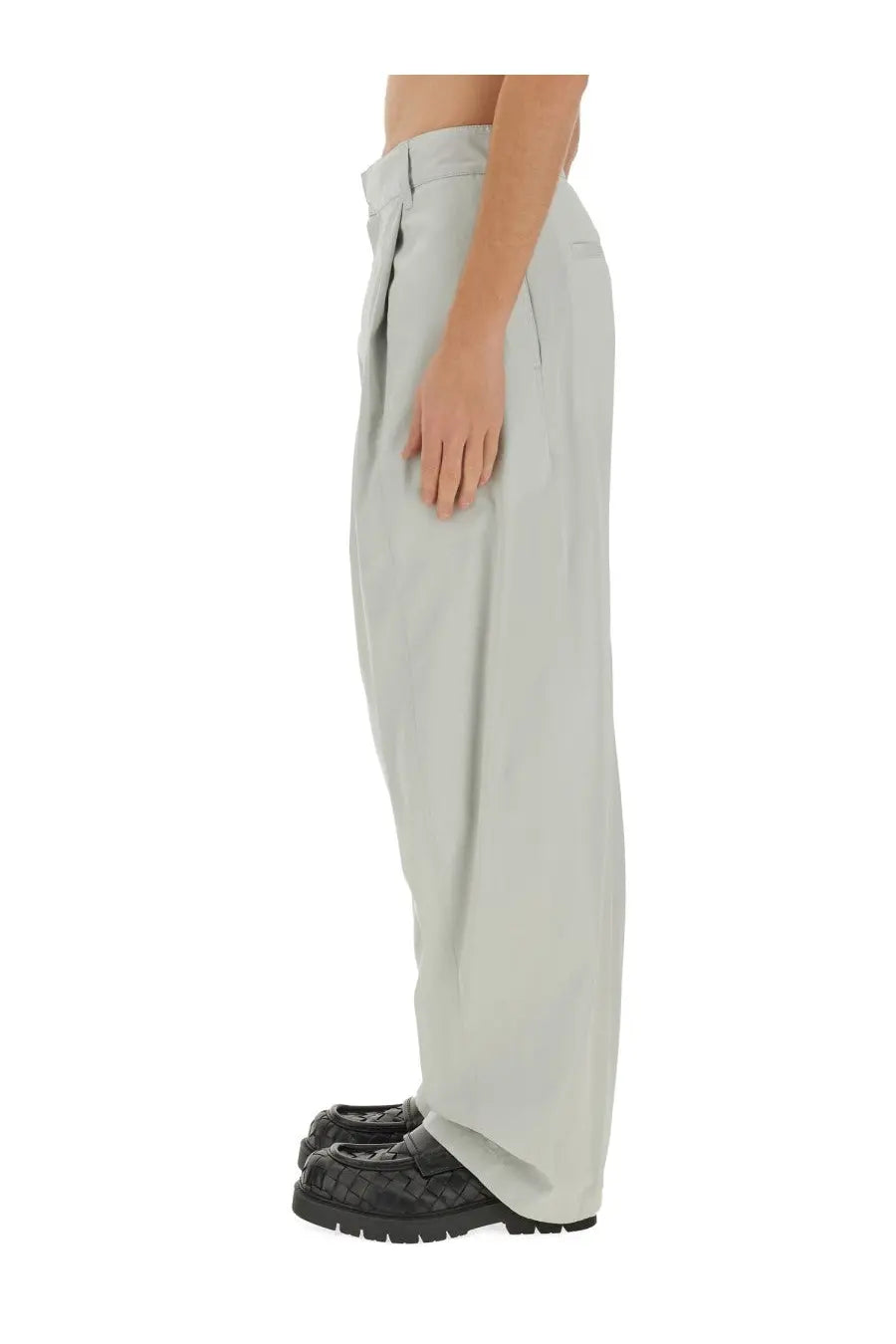 Bottega Veneta Men's Silk and Cotton Pants Grey, view 4