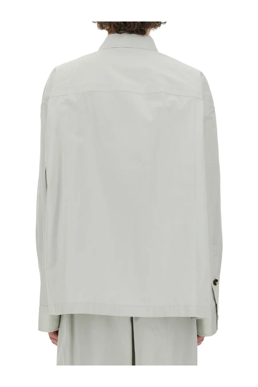 Bottega Veneta Men's Silk Shirt Beige, view 3