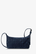 Bottega Veneta Men's Traveler Suede Shoulder Bag Silver, view 2