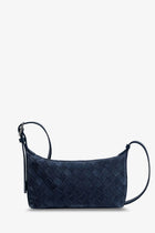 Bottega Veneta Men's Traveler Suede Shoulder Bag Silver