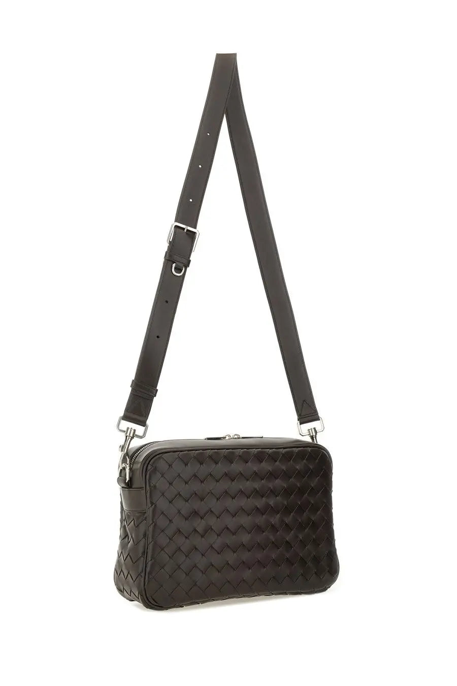 Bottega Veneta Unisex Intracciated Room Bag Brown, view 2