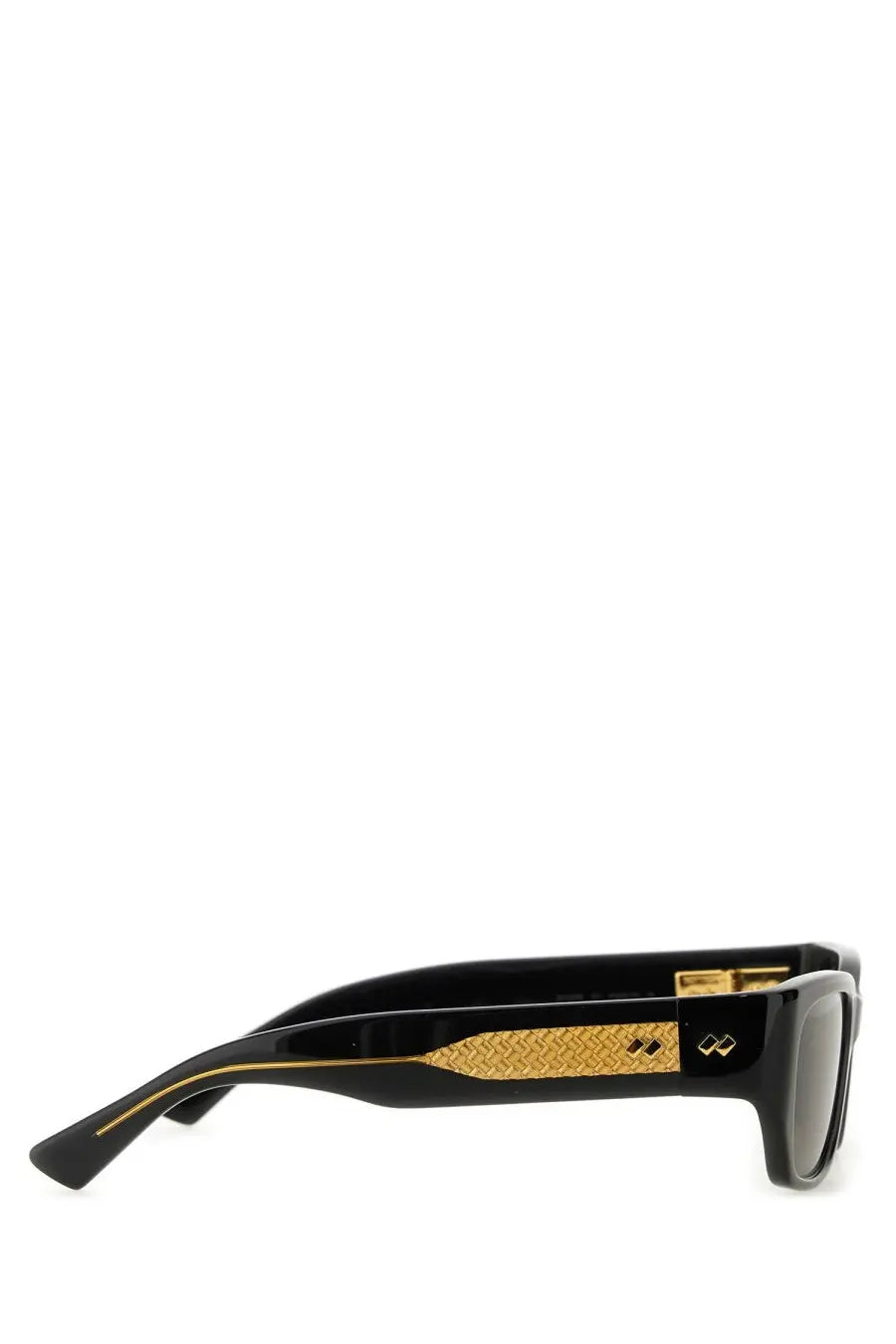 Bottega Veneta Unisex Square Braided Sunglasses Black, view 3