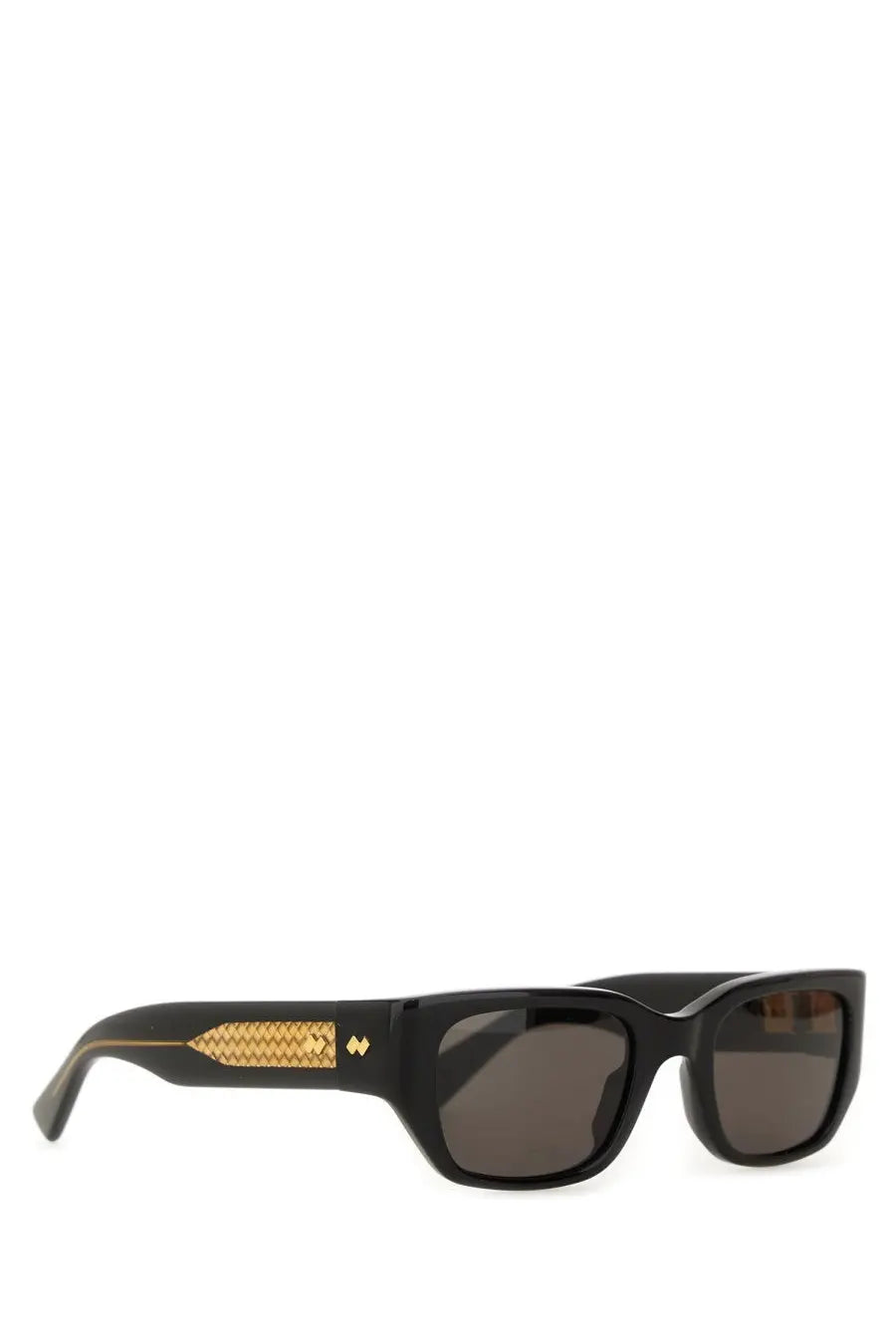 Bottega Veneta Unisex Square Braided Sunglasses Black, view 2