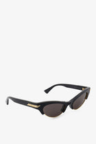 Bottega Veneta Women's Angle Acetate Sunglasses Black, view 2