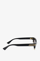 Bottega Veneta Women's Angle Acetate Sunglasses Black, view 4