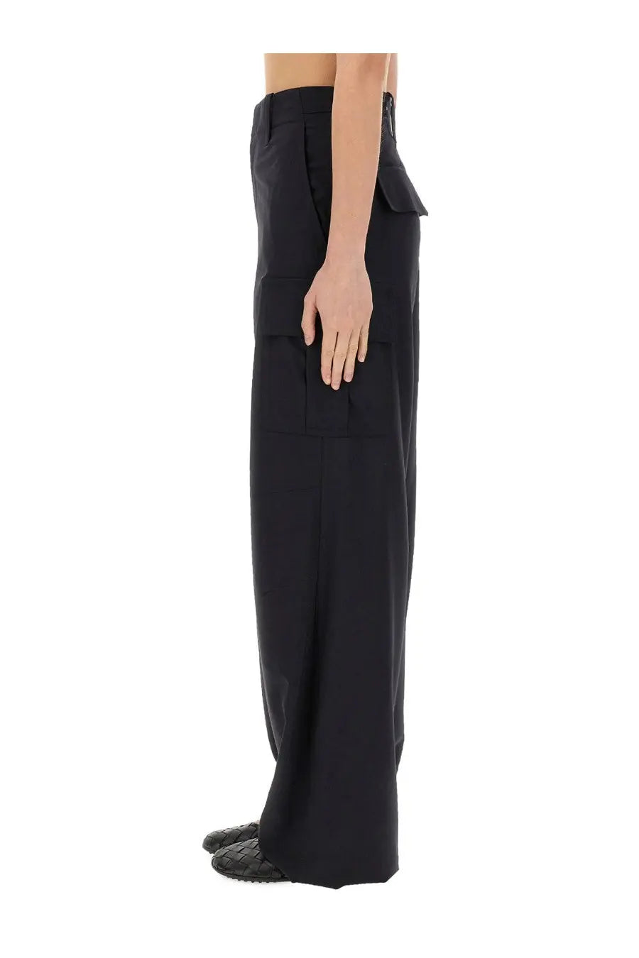 Bottega Veneta Women's Cargo Pants Blue, view 4