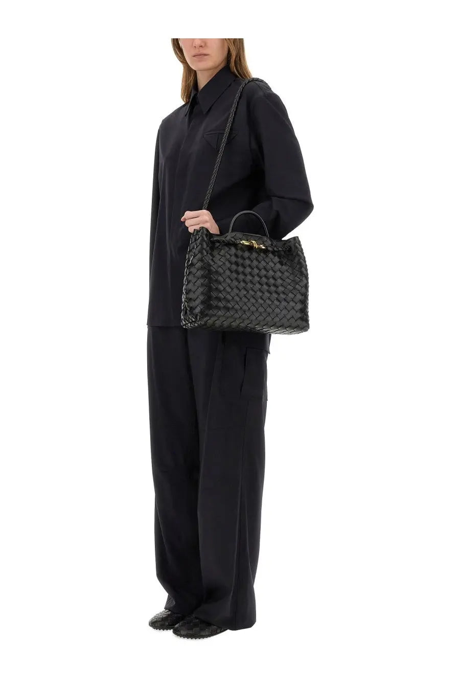 Bottega Veneta Women's Cargo Pants Blue, view 2