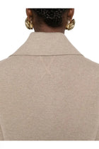 Bottega Veneta Women's Cashmere Polo Shirt Beige, view 3