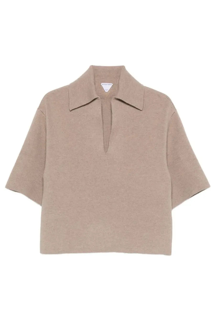 Bottega Veneta Women's Cashmere Polo Shirt Beige