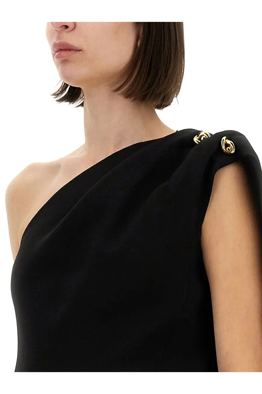Bottega Veneta Women's Crepe Tops Black, view 4
