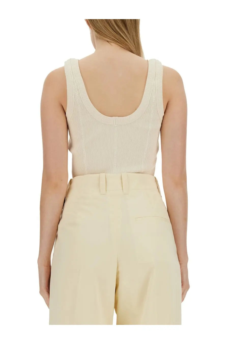 Bottega Veneta Women's Jersey Top White, view 3