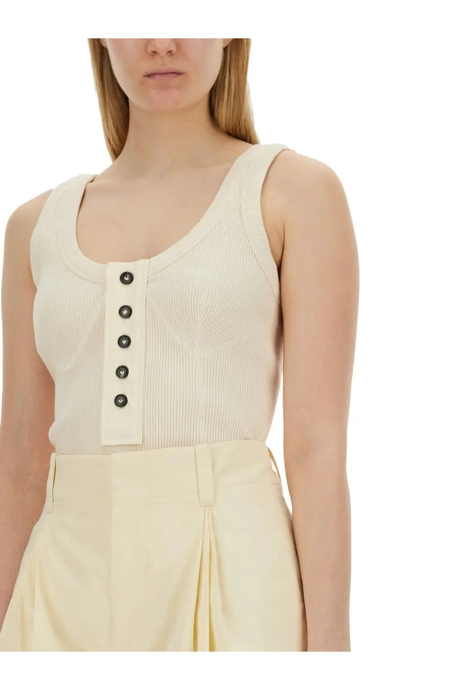 Bottega Veneta Women's Jersey Top White, view 4