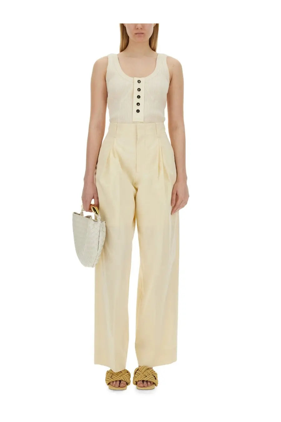 Bottega Veneta Women's Jersey Top White, view 2