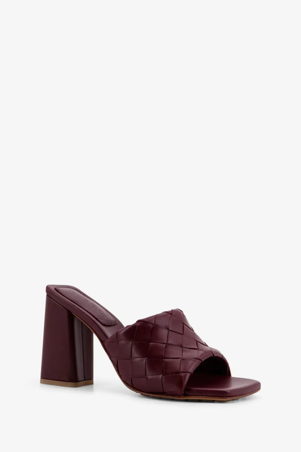 Bottega Veneta Women's Parco Leather Sandals Red, view 2
