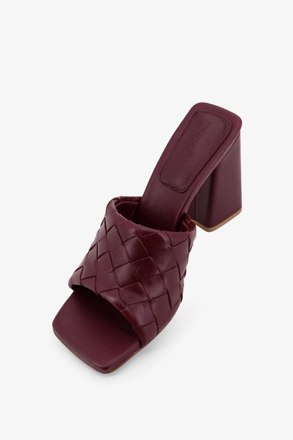 Bottega Veneta Women's Parco Leather Sandals Red, view 4